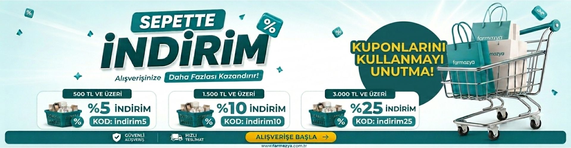 Yeni İndirim Kuponları Banner
