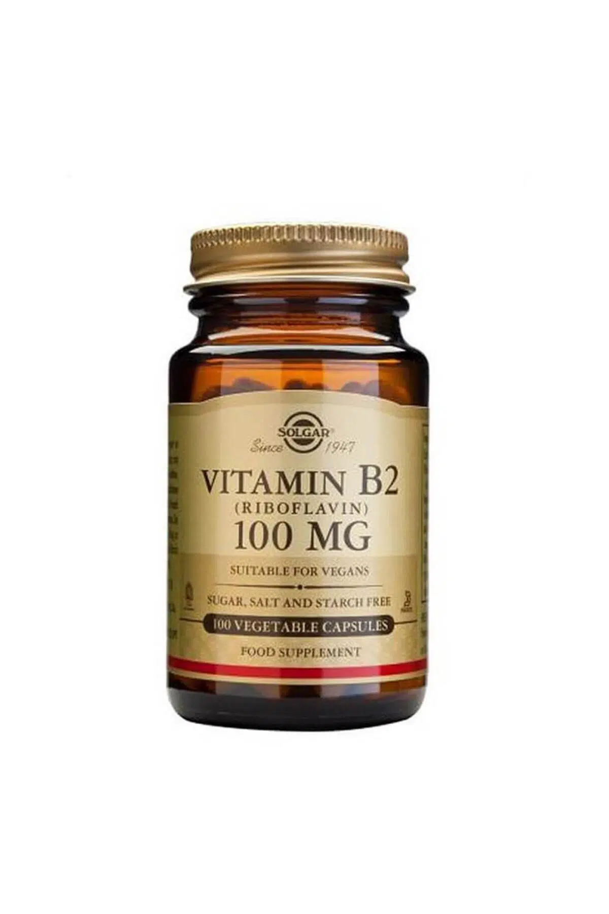 Solgar Vitamin B2 Riboflavin 100 mg 100 Kapsül