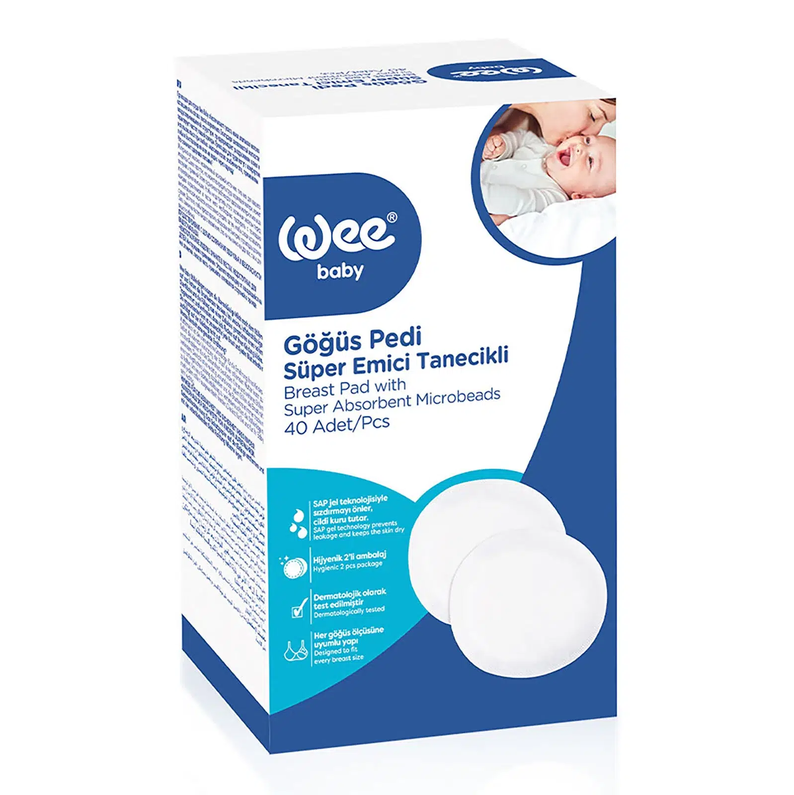 Wee Baby 132 Göğüs Pedi Klasik 40'lı