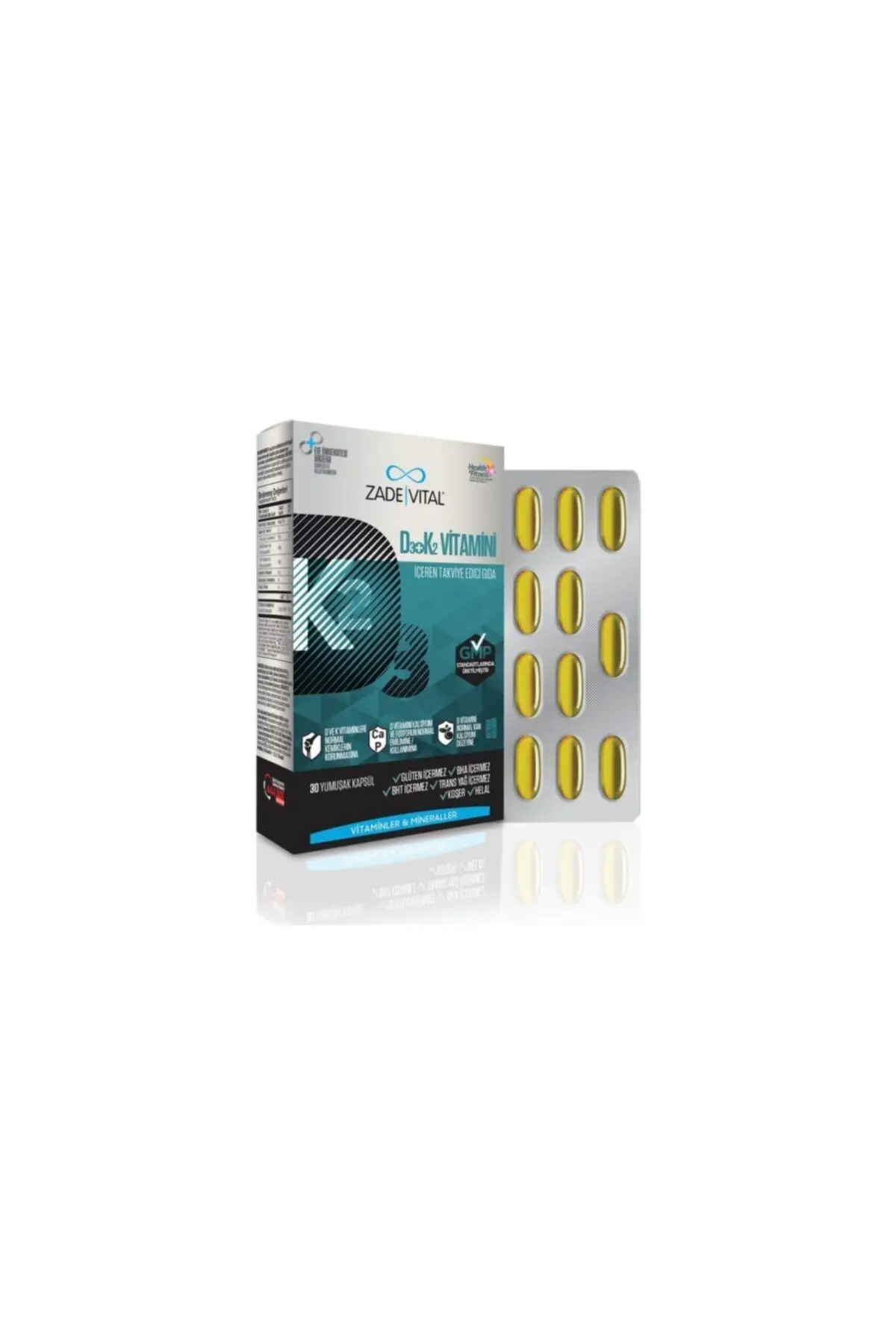 Zade Vital D3+K2 Vitamini 30 Kapsül
